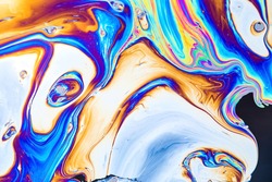 Abstract colorful oil on water background