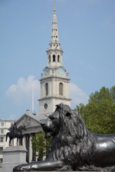 Sculptures at the Trafalgar Square