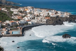 Panoramic of the town of Las Aguas on the north coast of Tenerife, Canary Islands