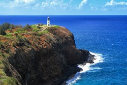 The Kilauea Point Lighthouse on Kauai is part of Hawaii's Kilauea Point National Wildlife Refuge.