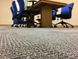 Carpet floor in the meeting room, selects focus on the floor.