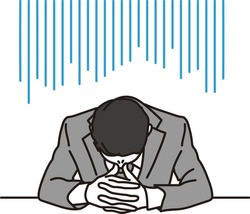 A businessman who fails and is depressed