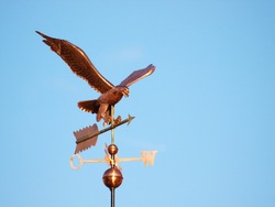 Copper Eagle weathervane on a Sunny Day