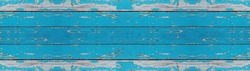 old blue turquoise aquamarine painted exfoliate rustic bright light wooden texture - wood background banner panorama long shabby