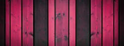 Abstract pink black colored painted rustic wooden facade panel wall texture background banner