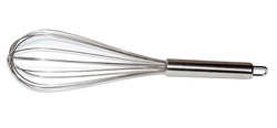 Stainless balloon whisk isolated in white background