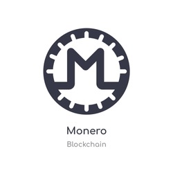 monero icon. isolated monero icon vector illustration from blockchain collection. editable sing symbol can be use for web site and mobile app