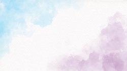 blue and violet rainbow pastel unicorn girly watercolor on paper abstract background 