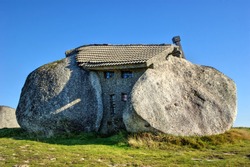 Rock house in Fafe mountains, Portugal