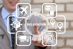 Concept of People Relocation. Moving to new house. We are moving from one address to another address - place for new company office shop location address. New address relocation.