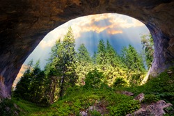 Magnificent landscape of the natural stone arches or 