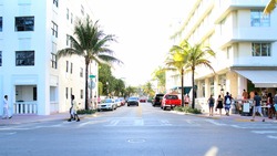 Ocean Drive Street in South Beach Miami