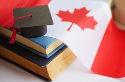 Canadian education system concept. Graduate from university. 