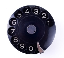 old phone dial isolated on white