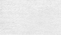 white brick wall, texture of whitened masonry as a background