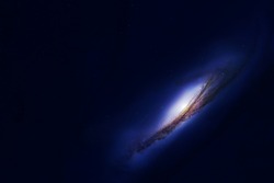 Blue galaxy in deep space. Elements of this image were furnished by NASA. High quality photo