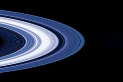 Rings of Saturn on a dark background. Elements of this image furnished by NASA. High quality photo