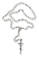 Catholic rosary isolated at white background