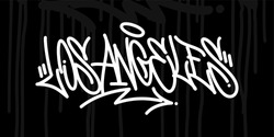 Simple Los Angeles Abstract Hip Hop Urban Hand Written Graffiti Style Vector Illustration Art