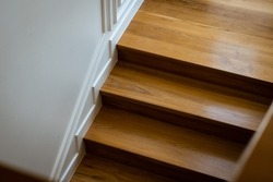 Teak Stair or stair wood made from teak wood
in house