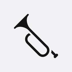 Trumpet icon illustration isolated vector sign symbol
