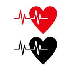 Heart beat pulse vector illustration.