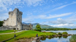 Ross Castle on a sunny morning, County Kerry, Ireland.