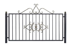 Decorative fence for the park and at home. Isolated over white background.