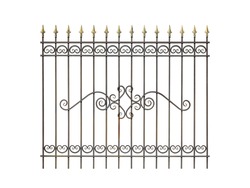 Decorative fence for the park, garden and at home. Isolated over white background.