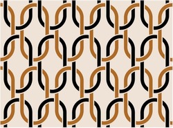 Seamless abstract geometric chain pattern. Vector Illustration.
