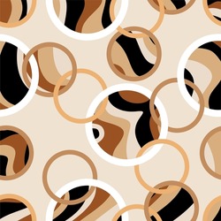 Seamless abstract circles pattern. Vector Illustration.