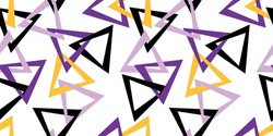 Seamless abstract triangles chain pattern. Vector Illustration.