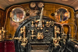 Engine room on the steam train