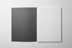 Blank open Notebook Mock-up on white background