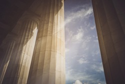 Pillars with Vintage Instagram Style Filter