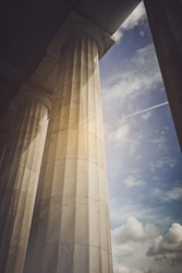 Pillars with Vintage Instagram Style Filter