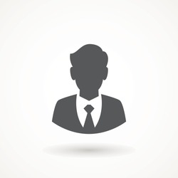 Male avatar icon suitable for info graphics, websites and print media and interfaces. User vector of man in business suit Businessman icon