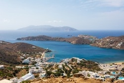 Beautiful sea bay of Ios. Ios Island is a popular tourist destination in the Aegean Sea. Cyclades Islands, Greece
