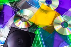 Blank Burnable, Recordable, Writeable & Rewriteable CDs & DVDs with Opened and Closed Multi-color and Black Slim Jewel Cases 