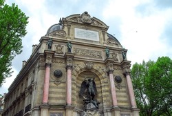 Saint Michel fountain in Paris.