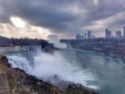view of niagria falls from the United States side