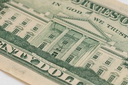 Andrew Jackson portrait macro usa twenty dollar banknote or bill.