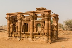 Roman kiosk temple ruins in Naqa, Sudan