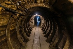 Tunnel of  an abandoned mercury mine in Idrija, Slovenia.