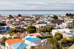 Aerial view of Punta Arenas, Chile
