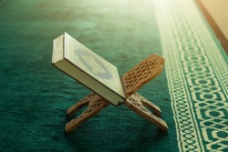 Beautiful Quran - The Holy book of Muslims in Mosque