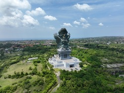 Aerial View Garuda Wisnu Kencana (GWK) Cultural Park on Bali, Indonesia