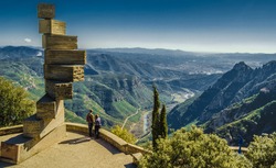 eight 8 stairs to heaven in Montserrat in Spain near Barcelona