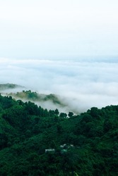 picture of Bandarban Hill tract,  Bangladesh. Natural Hill landscape with with clouds .