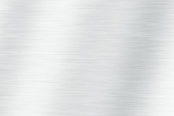 Brushed light  metal texture. Polished metal texture background with light reflection.
